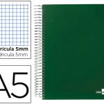 Caderno Espiral Paper Coat 160F A5 Quadriculado Verde