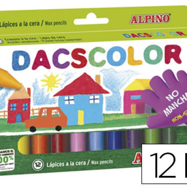 Lápis de Cera Alpino Dacs c/ 12 Unidades
