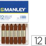 Lápis de Cera Manley 12 Unidades Pardo