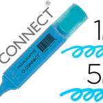 Marcador Fluorescente Q - Connect de Ponta Biselada Azul