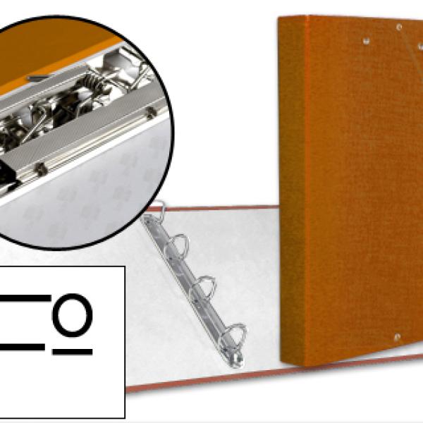 Capa 4 Aneis Frosty c/ Elasticos Aba e Mini - Clip Laranja