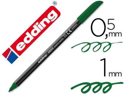 Marcador Edding Ponta Fibra 1200 Verde Oliva N.15 - Ponta Redeonda 0.5 M