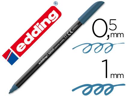 Marcador Edding Ponta Fibra 1200 Azul Aco N.17 - Ponta Redeonda 0.5 mm