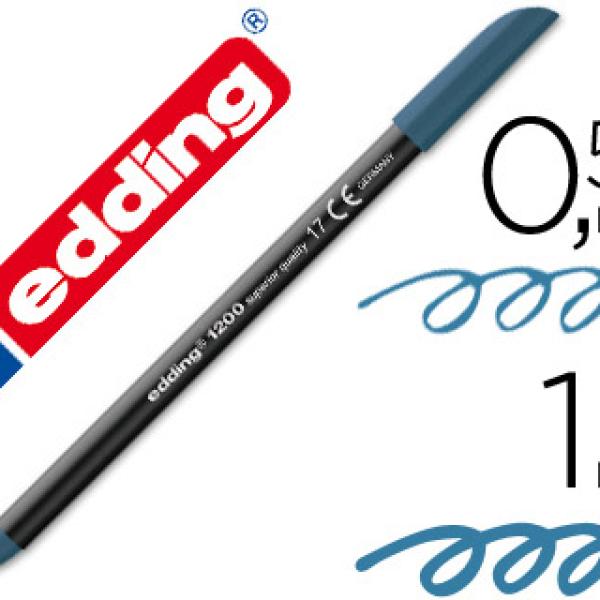 Marcador Edding Ponta Fibra 1200 Azul Aco N.17 - Ponta Redeonda 0.5 mm