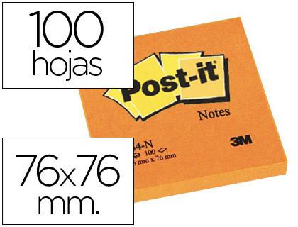 Bloco Notas Adesivas Post - It Laranja 76 X 76 mm