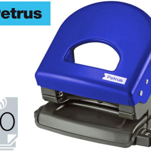 Furador Petrus 62 Color, Capacidadee 20 Folhas - Azul