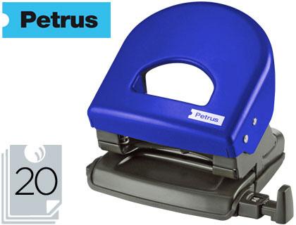 Furador Petrus 62 Color, Capacidadee 20 Folhas - Azul