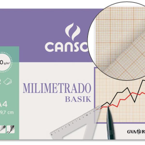 Papel Milimetrico Guarro 210X297 Miniembalagems de 12 Folhas