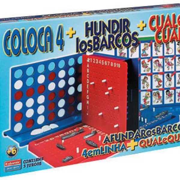Jogo Falomir De Mesa Quatroem Linha+Quem? Quem+Barcos - FALOMIR
