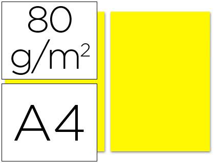 Papel de Cor Din A4 80 Gr Amarelo - Resma de 100 Folhas