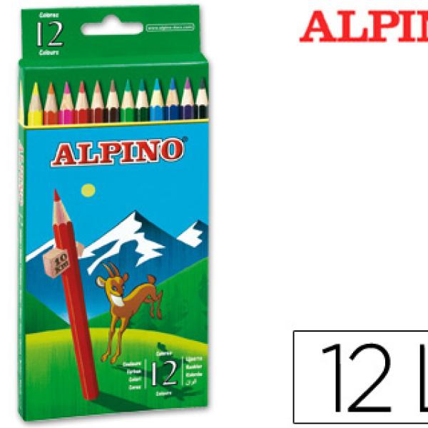 Lápis de Cores Alpino. 12 Unidades