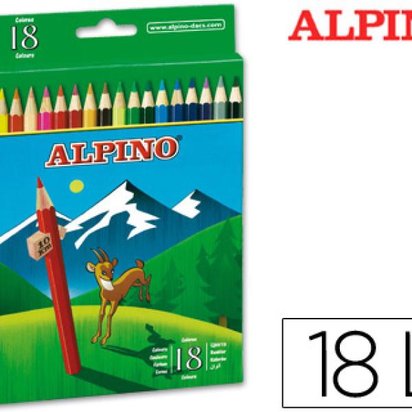 Lápis de Cores Alpino. 18 Unidades