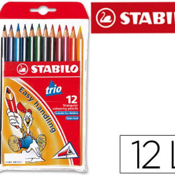 Lápis de Cores Trio Stabilo 12 Unidades
