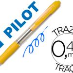 Caneta Pilot Super Grip Amarelo - Retratil - Com Grip - Tinta Base de Oleo