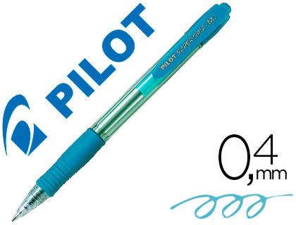 Caneta Pilot Super Grip Celeste - Retratil - Com Grip - Tinta Base de Oleo