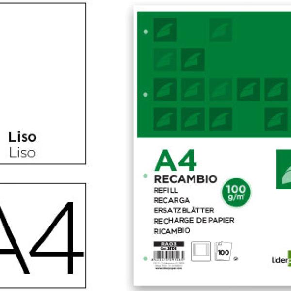 Recarga Din A4 100 F 100 Gr Liso