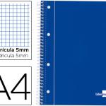 Caderno Espiral Capa Azul 80F A4 Quadriculado