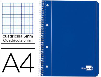 Caderno Espiral Capa Azul 80F A4 Quadriculado