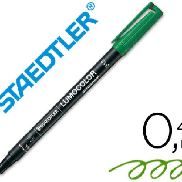 Marcador Staedtler Lumocolor Retroprojecao Permanente 313 - 5 Ponta 0,4mm Verde