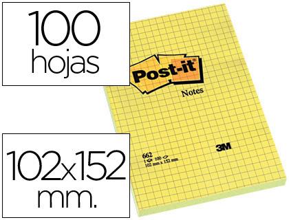 Bloco Notas Adesivas Post - It Quadriculado 102X152mm