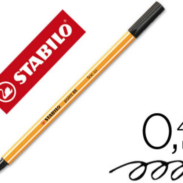 Marcador Stabilo Ponta de Fibra Point 88 Preto 0,4 mm