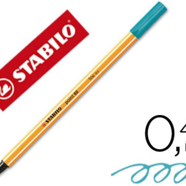 Marcador Stabilo Ponta de Fibra Point 88 Azul Turquesa 0,4 mm