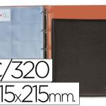 Capa Porta - Cartoes Pardo de Visita, 4 Aneis c/ 20 Bolsas