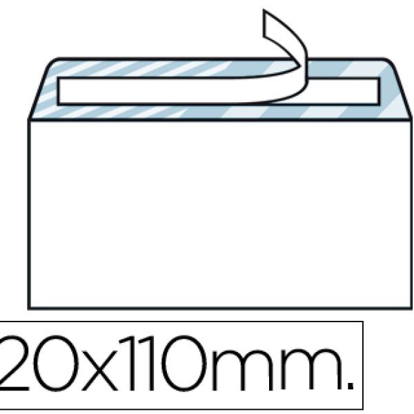 Pack 500x Envelope Americano 110x220mm sem Janela