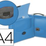 Pasta Porta Documentos Beautone Polipropileno Din A4 Azul Transparente c/ Asa
