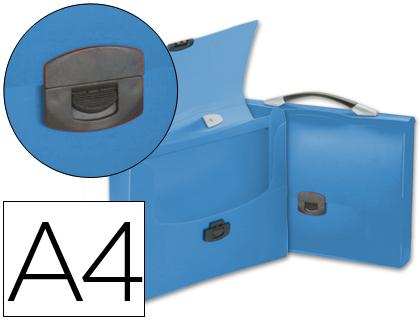 Pasta Porta Documentos Beautone Polipropileno Din A4 Azul Transparente c/ Asa