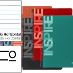 Caderno Espiral Inspire Capa Extradura Folio 80F Horizontal 60g c/ Margem Cores Sortidas