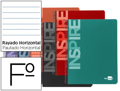 Caderno Espiral Inspire Capa Extradura Folio 80F Horizontal 60g c/ Margem Cores Sortidas