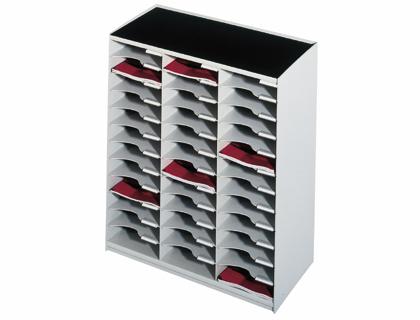 Modulo Classificador Paperflow Mono - Bloco c/ 36 Divisorias Na Cor Cinza