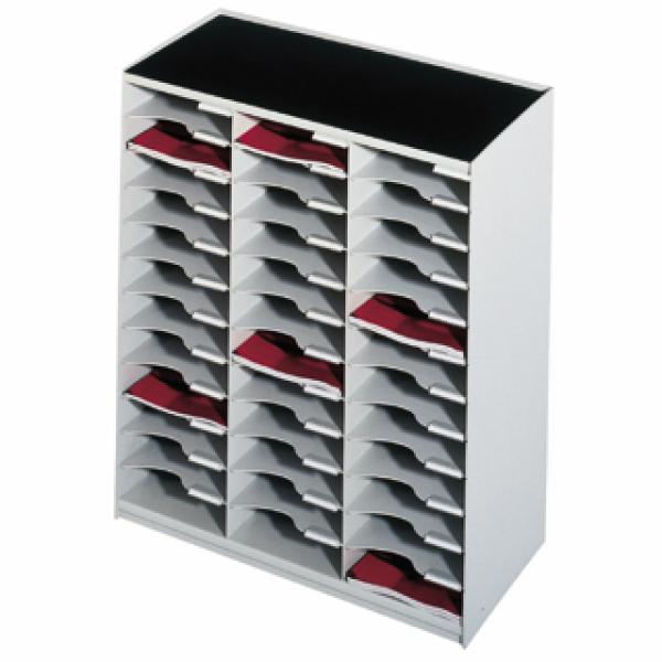 Modulo Classificador Paperflow Mono - Bloco c/ 36 Divisorias Na Cor Cinza