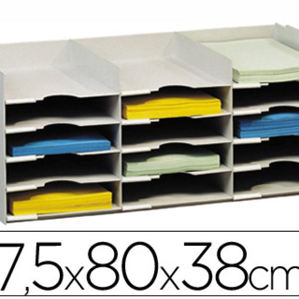 Ficheiro de Arquivo Paperflow 15 Divisorias p/ Din A4 Na Cor Cinza 313x304x757 mm