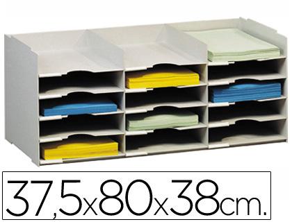 Ficheiro de Arquivo Paperflow 15 Divisorias p/ Din A4 Na Cor Cinza 313x304x757 mm