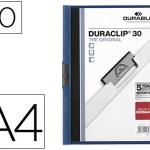 Pasta Dossier Durable, C/Clip Lateral, A4, 30 Folhas Azul Escuro