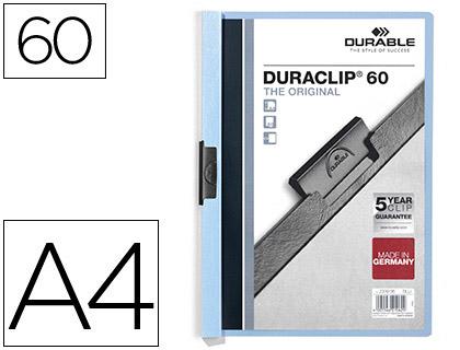 Pasta Dossier Durable, C/Clip Lateral, A4, 60 Folhas Azul