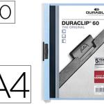Pasta Dossier Durable, C/Clip Lateral, A4, 60 Folhas Azul