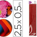Papel Crepe em Celofane 50 cm X 2,5 M. Vermelho Metalizado