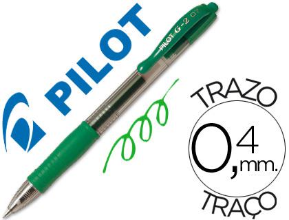 Caneta Pilot G - 2 Verde Tinta Gel - Retratil - Com Grip