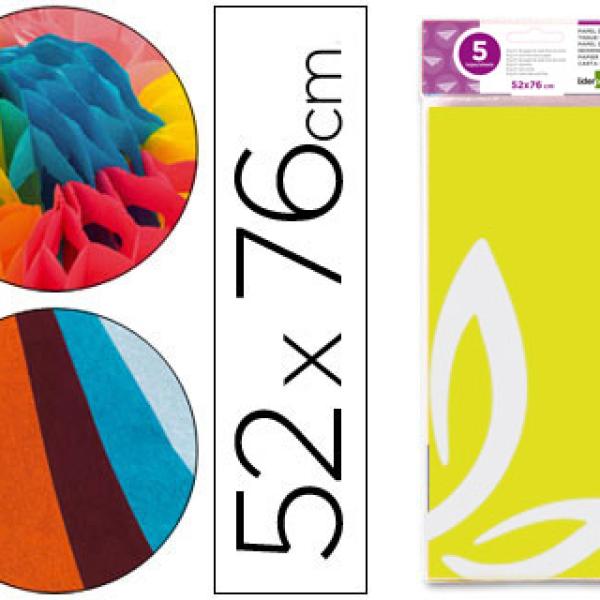Papel Seda 52 X 76 cm. 18 Gr/M2. Amarelo