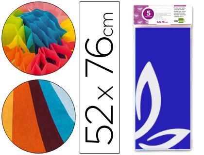 Papel Seda 52 X 76 cm. 18 Gr/M2. Azul