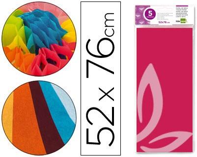 Papel Seda 52 X 76 cm. 18 Gr/M2. Rosa Forte