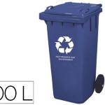 Contentor Q - Connect de Plastico 100 Litros c/ 2 Rodas Cor Azul