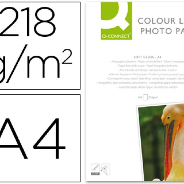 Papel Fotografico Q - Connect Glossy Din A4 218 Gramas Embalagem de 100 Folhas