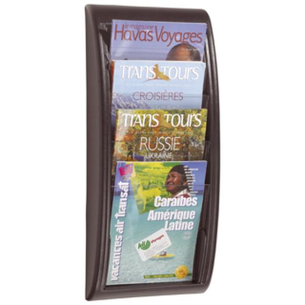 Expositor Paperflow Mural c/ 4 Divisorias p/ Din A4 650x290x95 mm