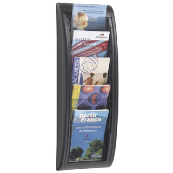 Expositor Paperflow Mural c/ 5 Divisorias p/ Formato A5 650x228x95 mm