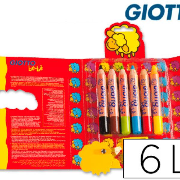 Lápis de Cores Giotto Bebe. 6 Cores