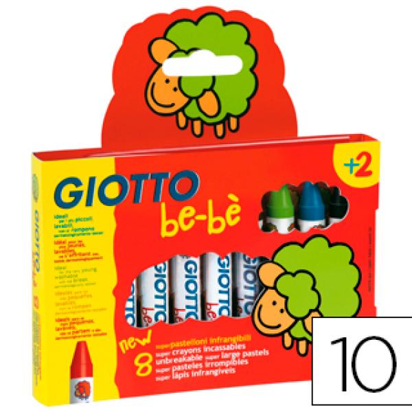 Lápis de Cera Giotto Bebe c/ 10 Unidades